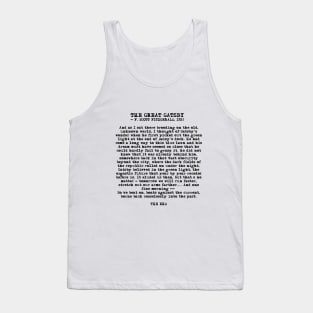 Ending of The Great Gatsby - Fitzgerald quote Tank Top